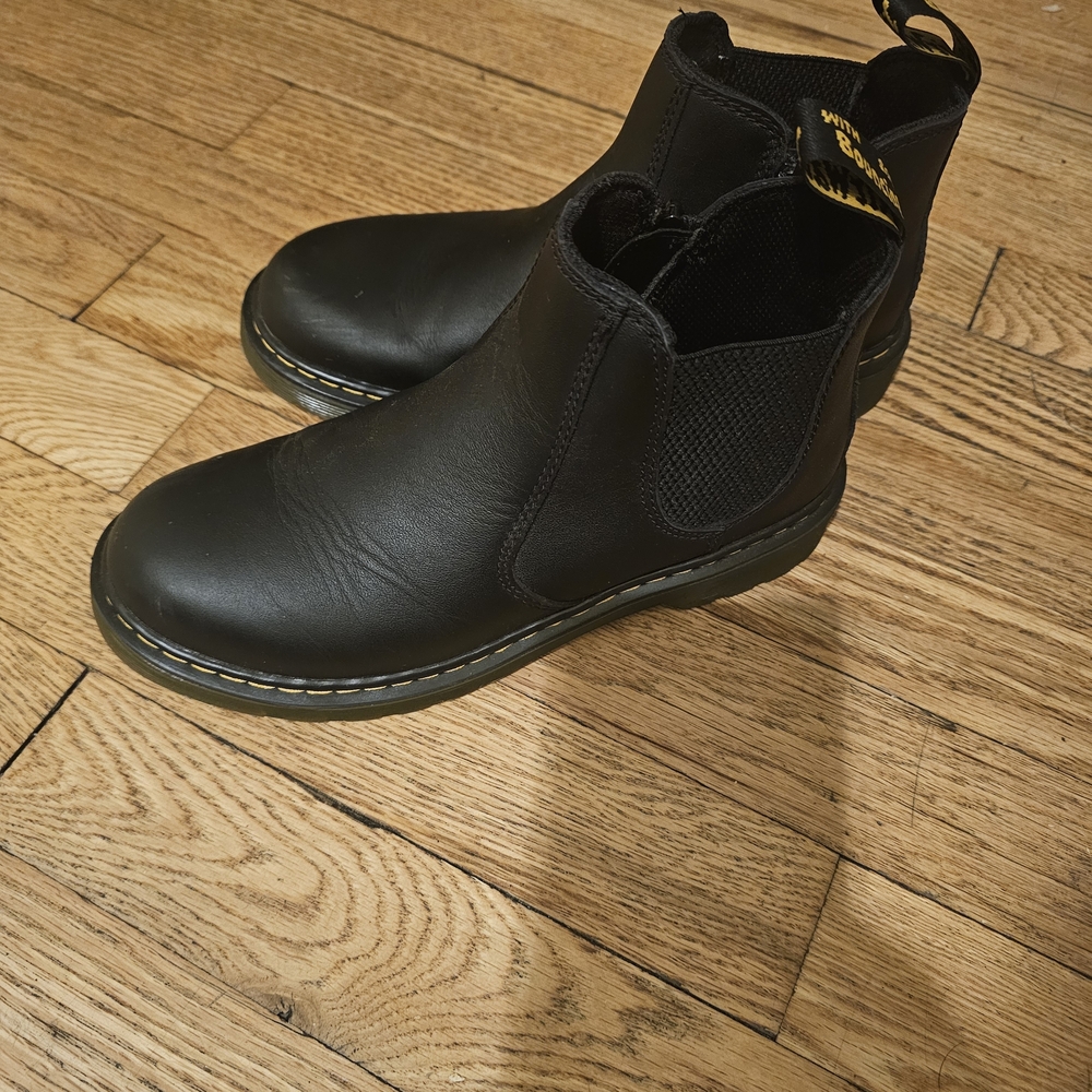 Dr. Martens Kids Black Leather Boots
